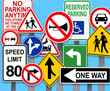 © New Africa - Collection of different traffic signs on turquoise background