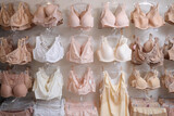Fototapeta Kawa jest smaczna - Many different beautiful women's underwear in lingerie store