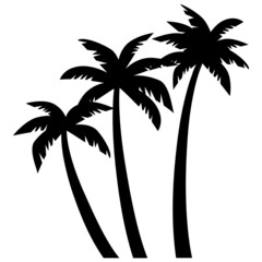 Sticker - palm trees silhouettes