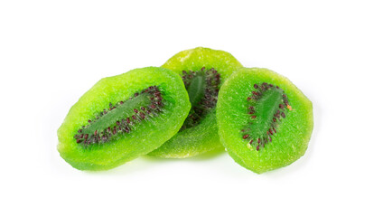 Wall Mural - dried kiwi fruit isolated on white background