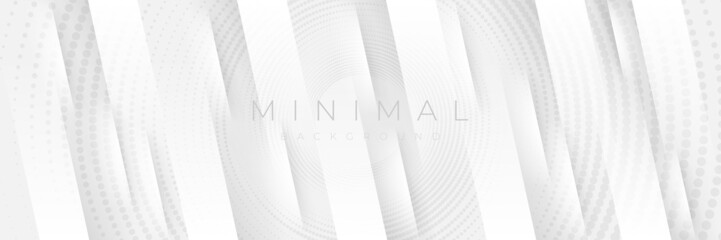 Poster - abstract smooth silver gradient color Minimal white texture cover gray design flyer template banner web page book cover advertisement printing wallpaper background