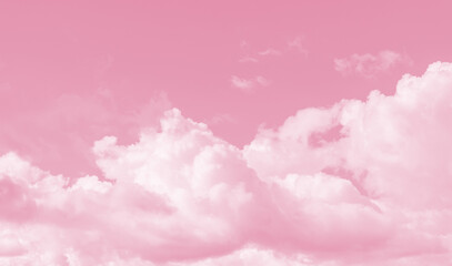 Beautiful pink clouds and sky. Abstract nature background.