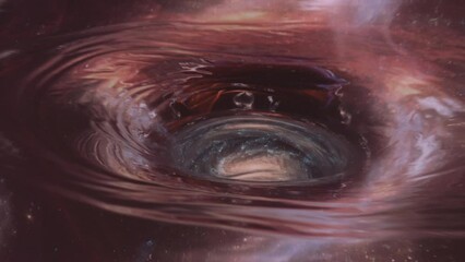 Wall Mural - flight through a worm hole, or a black hole to another galaxy or dimension. space warp.