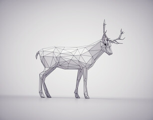 Deer made of polygons.