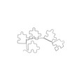 © tyasdrawing - continuous line drawing jigsaw puzzle illustration vector