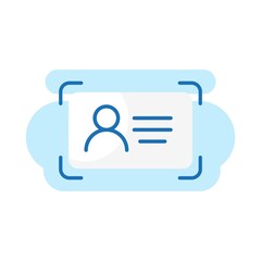 Poster - Scan ID Card concept illustration flat design vector eps10. modern graphic element for landing page, empty state ui, infographic, icon