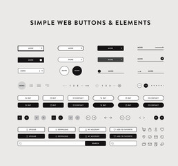 simple web buttons & elements