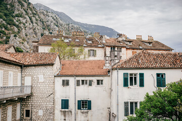 Sticker - Beautiful shot of houses of Montenegro with red roofs