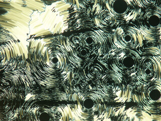 Poster - Macro shot of liquid crystal under the polarized light microscope.