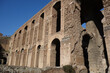 Side view of an historical building with arches on Palatine Hill, Rome, Italy