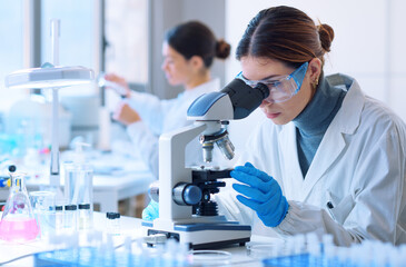 Wall Mural - Researchers working in the clinical laboratory