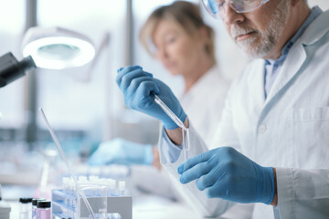 Wall Mural - medical researcher working in the laboratory