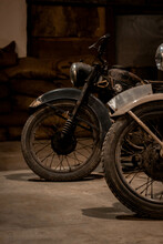 Old Soviet Motorcycle From The Second World War