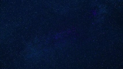 Wall Mural - beautiful timelapse of starry night blue sky with the Milky way and lots of falling shining stars