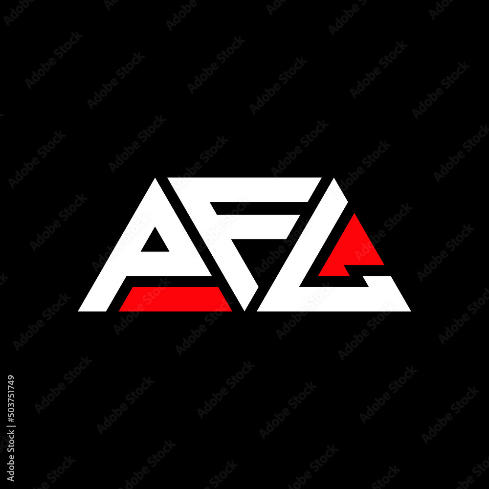 PFL triangle letter logo design with triangle shape. PFL triangle logo ...