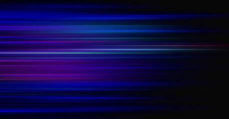 Wall Mural - Abstract light trails in the dark, motion blur effect. Digital artwork creative graphic design.