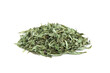 Dry thyme leaves pile on a white background