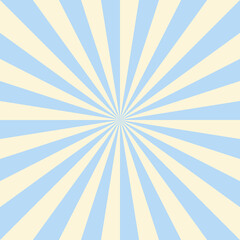 Poster - Sunlight glow square background in blue and beige colors. Trendy retro vector illustration. Circus poster or placard. Pastel colors