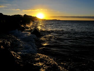 Canvas Print - Sunset over the Atlantic Ocean