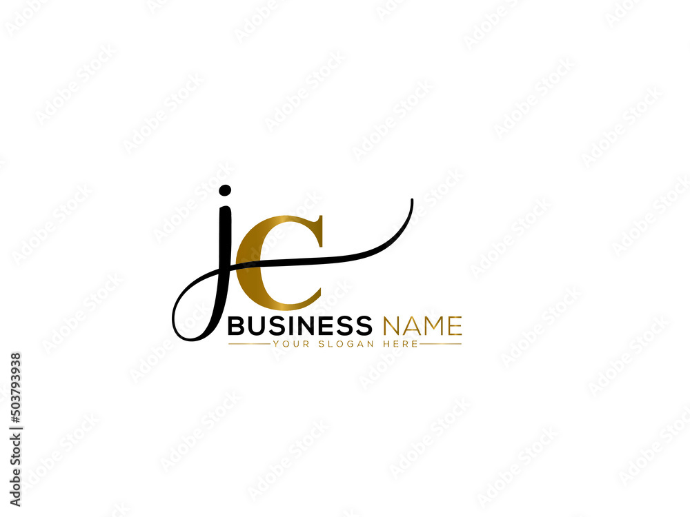 Signature JC Luxury Logo, Letter Jc cj Signature Logo Icon Vector Image ...