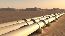 Oil Or Gas Pipelines In The Desert