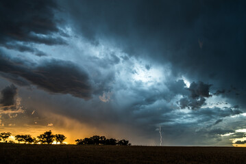 Canvas Print - storm over the city