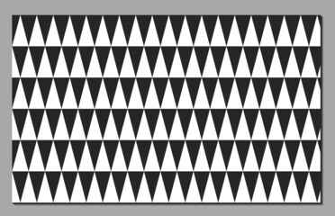 Poster - Black and white triangle background