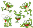 Frog cartoon character. Funny frog
