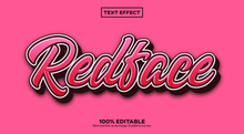 Red Face 3D Text Effect