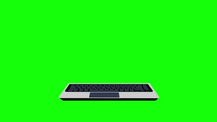 Poster - Repairing computer hardware or software concept 4K animation. Fixing errors and bugs on a laptop 4K footage. A wrench fixing bolt inside a laptop screen, software repair concept animation video.