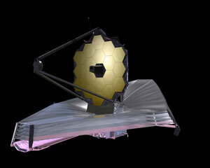Wall Mural - webb space telescope. 3d rendering. elements of these images were furnished by nasa.