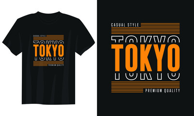 Wall Mural - Tokyo japan typography t shirt design, motivational typography t shirt design, inspirational quotes t-shirt design