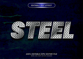Poster - Elegant steel text editable effect