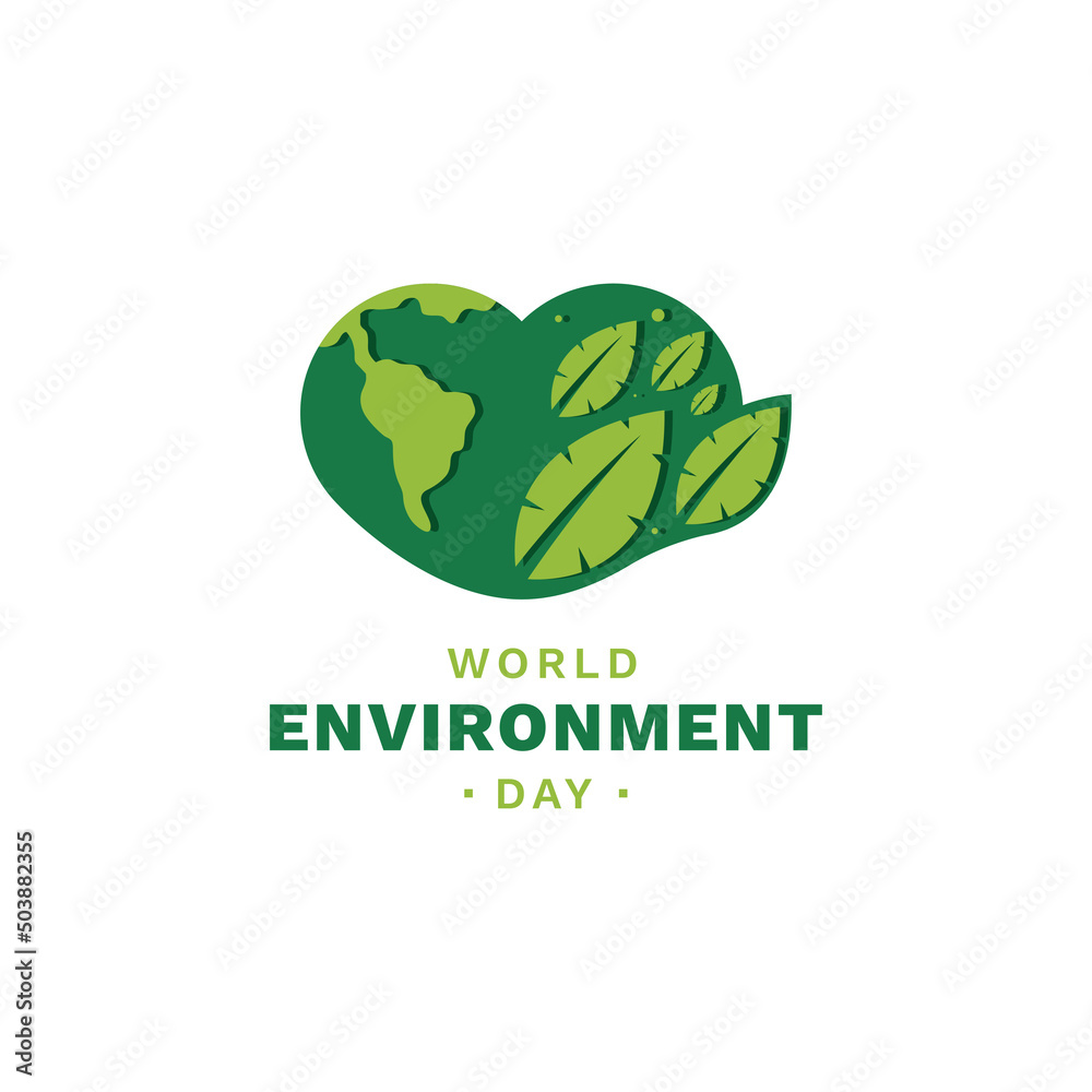 World Environment Day Leaf Green and Natural Stock Vector | Adobe Stock