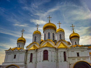 Wall Mural - Low angle shot of the Cathedral of the Annunciation Central Russia