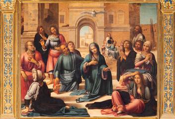 Papier Peint - VALENCIA, SPAIN - FEBRUAR 14, 2022: The painting of Pentecost on the main altar in the Cathedral by Fernando Yanez de la Almedina and Hernando de los Llanos (1506 - 1510).