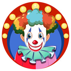 Poster - Cartoon clown with red nose