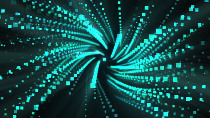 Aufkleber - Digital squares. Computer generated 3d render