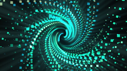 Aufkleber - Digital squares. Computer generated 3d render