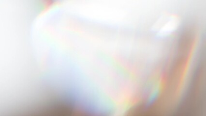 Wall Mural - Slow Play Rainbow Crystal. Loop. The light passes through the facets of a slowly rotating diamond and creates repetitive sparkling highlights and rainbow colors