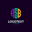 © memorable.minutes - Asb Monogram logo, Asb Circle font, Round monogram Asb letters, three letters logo