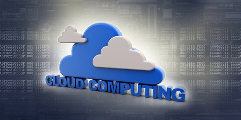 Poster - 3d rendering technology Cloud computing 
