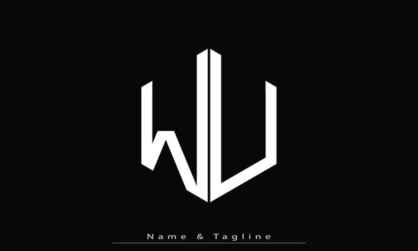 Alphabet letters Initials Monogram logo WU , UW