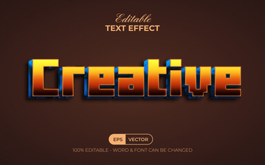 Creative text effect style. Editable text effect.