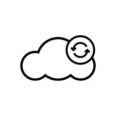 Fototapete - Cloud Vector Icon. Vector sign in simple style isolated on white background.
