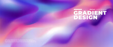 Abstract Gradient Fluid Vector Background. Purple Wallpaper Template With Dynamic Color And Waves, Blurred, Blend, Liquid. Futuristic Modern Backdrop Design For Business, Presentation, Ads, Banner.