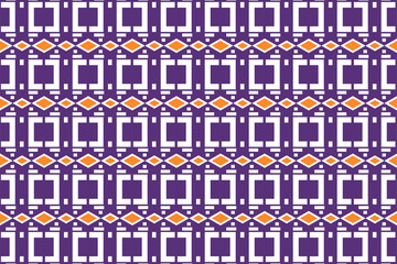 Poster - abstract seamless pattern design template with any shape square elements. combination purple and ora