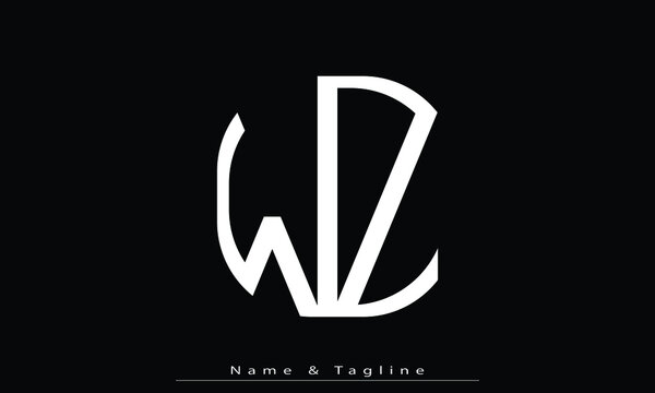 Alphabet letters Initials Monogram logo WZ , ZW