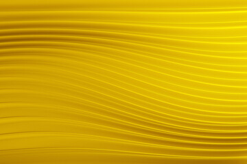 Poster - 3d illustration of a stereo strip of different colors. Geometric stripes similar to waves. Abstract  yellow glowing crossing lines pattern