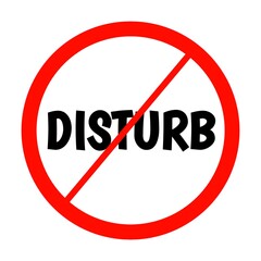 Poster - No disturb sign icon 